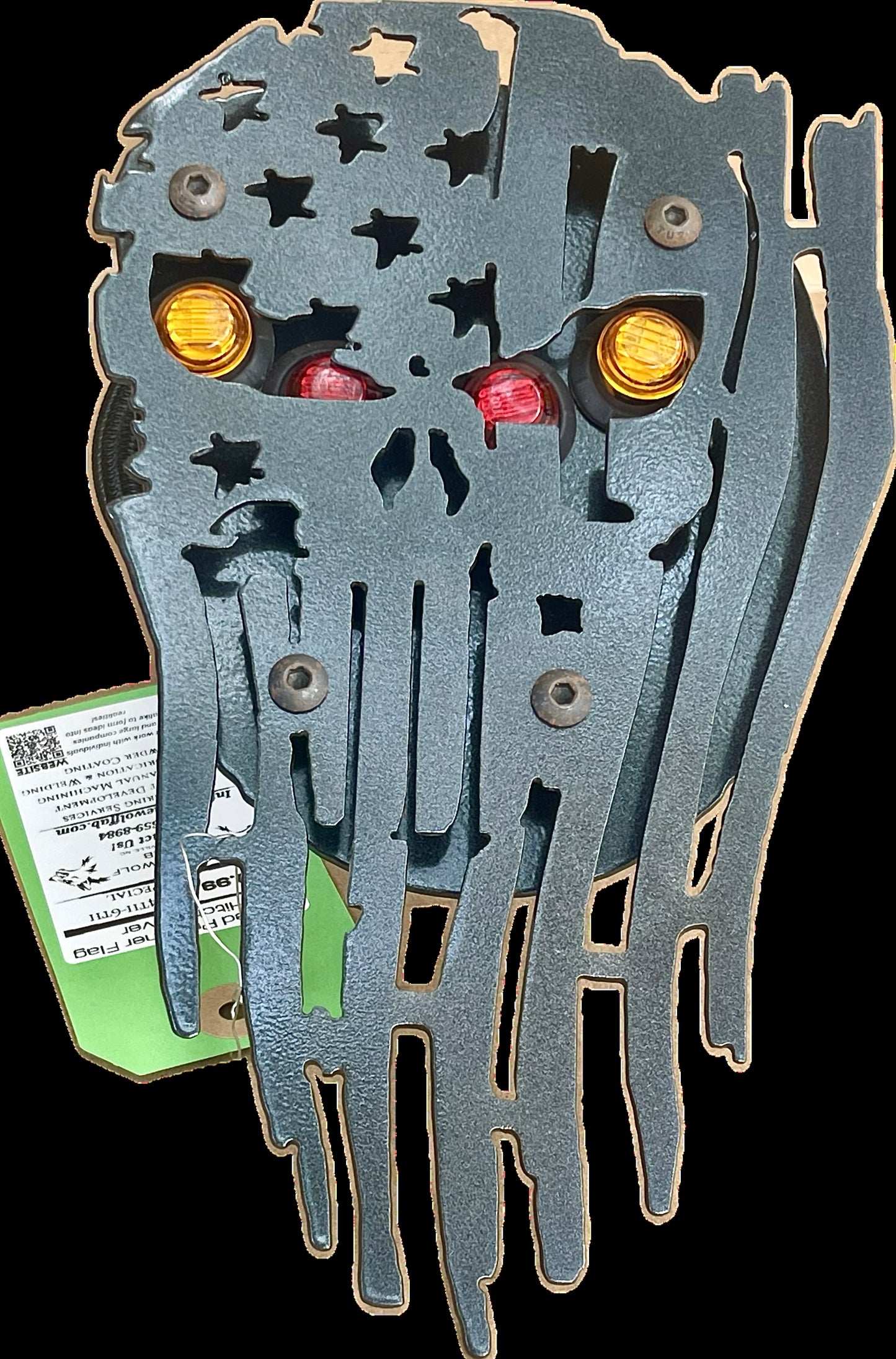 Lighted Punisher Flag Hitch Cover