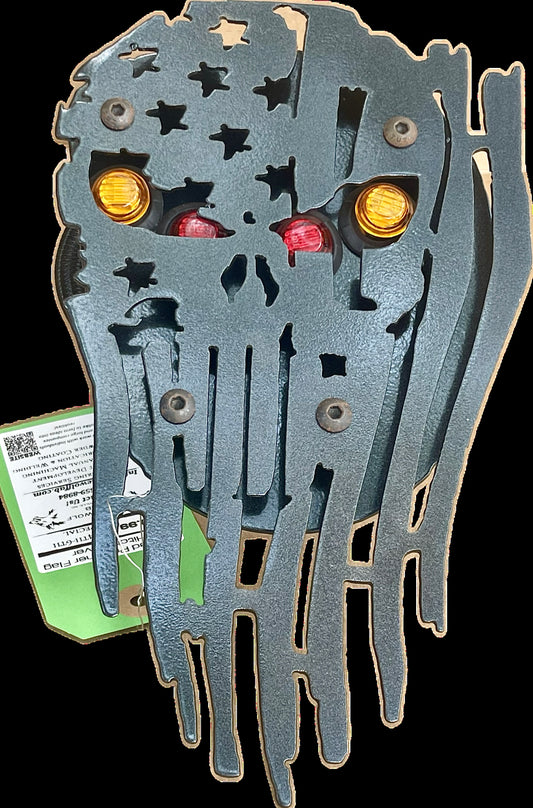 Lighted Punisher Flag Hitch Cover